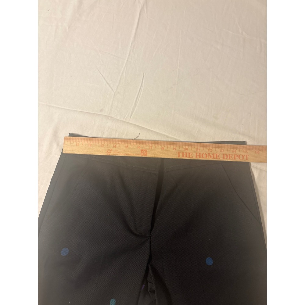 Trina Turk Polka Dot Bubble Print Pants Women 4 Black Excellent Straight Leg - Picture 7 of 11